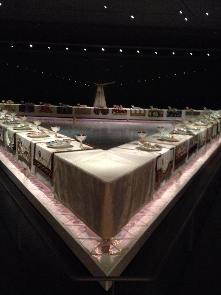 “The Dinner Party” by Judy Chicago at Brooklyn Museun